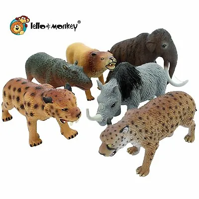Ice Age Plastic Toy Figures Set Of 6 Excellent Quality With Woolly Mammoth Uk • £15.99