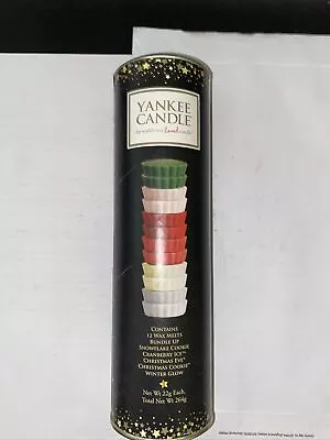 Yankee Candle 12 Wax Melts Christmas USA Gift Set Tube • £16