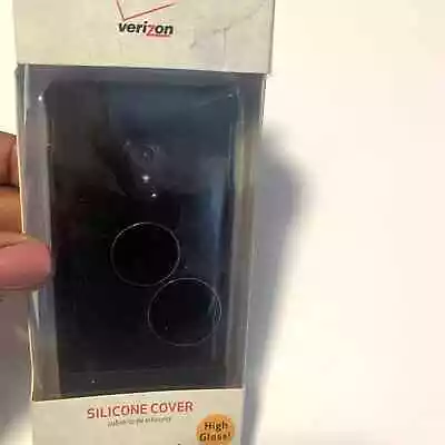 Verizon Silicone Cover Case For LG Lucid 2” Android Phone High Gloss Black NEW • $7