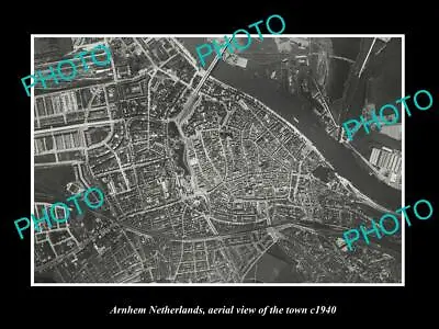 $9 • Buy OLD 8x6 HISTORIC PHOTO ARNHEM NETHERLANDS HOLLAND TOWN AERIAL VIEW C1940 1