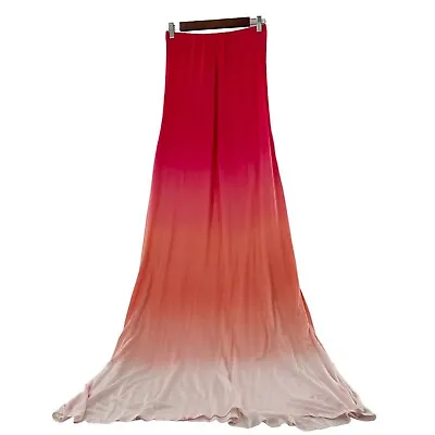 Raviya S Tie Dye Pull On Tube Dress Maxi Skirt Ombré Boho Pink Pocket Mermaid • £14.09