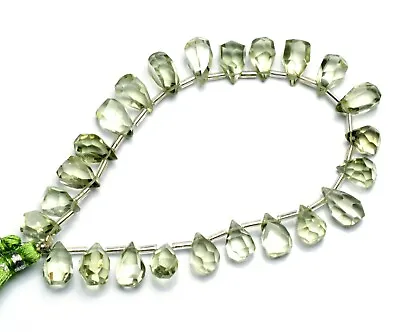 Natural Green Amethyst Prasiolite Tumble Drop Beads 8  Jewelry Supplies 87Cts. • $16