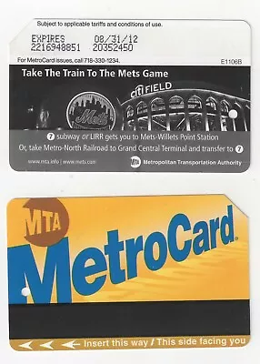 2011 CitiFIELD Take The Train To The Mets Game    METROCARD Metro Card Exp. 2012 • $4.25