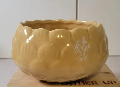 Vintage MCM Moreno Ceramics California Art Pottery Yellow Artichoke Planter P-1 • $25