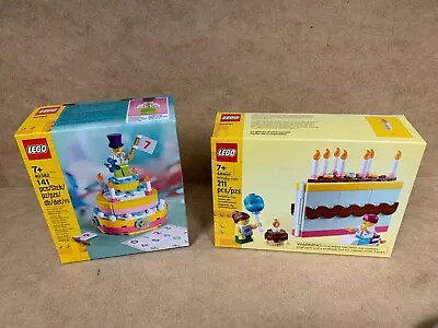 Lego Lot Of 2: 40641 Birthday Cake + 40382 Birthday Sets New Sealed • $34.99
