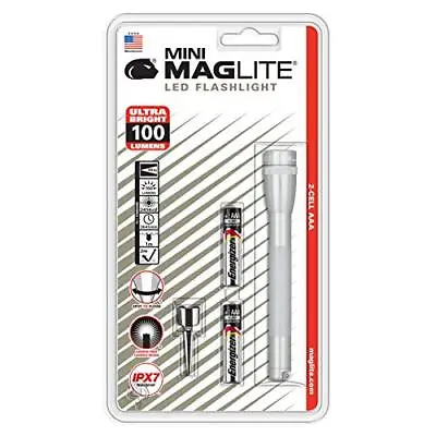 Mag Instrument Mini Maglite 2aaa Led - Silver - SP32106 • $35.29