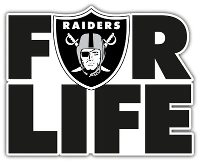 Oakland Raiders NFL Sport For Life Car Bumper Sticker Decal  SIZES'' • $3.75