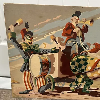 Vintage Paint By Number Clowns On Parade 1950's Art Award Co Painting • $34.99