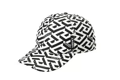 Versace Unisex Logo Print White/Black Baseball Cap Hat Size 59 • $149.99