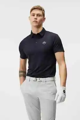 J Lindeberg Men's Lowell Slim Fit Golf Polo Shirt GMJT07524 6855 Navy Medium NWT • $59.99