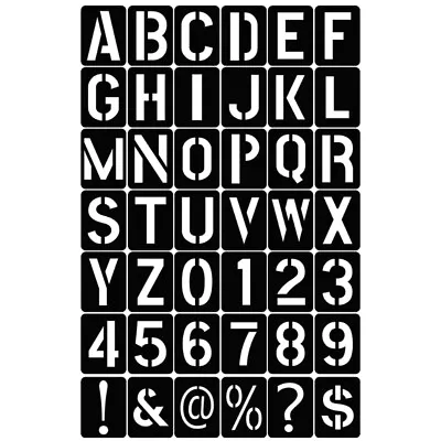 42 Pieces Letter Number Stencil Set Plastic Alphabet Painting Templates Mold Kit • $16.47
