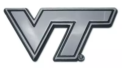 Virginia Tech Hokies Chrome Metal Auto Emblem [NEW] NCAA Car Truck Decal Sticker • $15.95