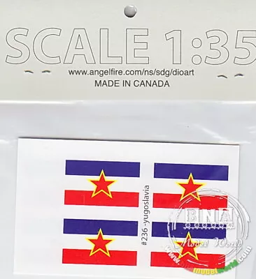 DioArt 1/35 Modern Yugoslavia Flags (8 Double-sided) • $4.50