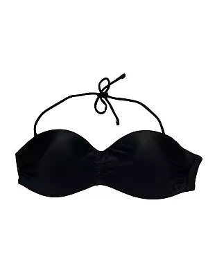 OP Ocean Pacific Black Bikini Top Size  Large Padded Underwire Support OP Logo • £17.35