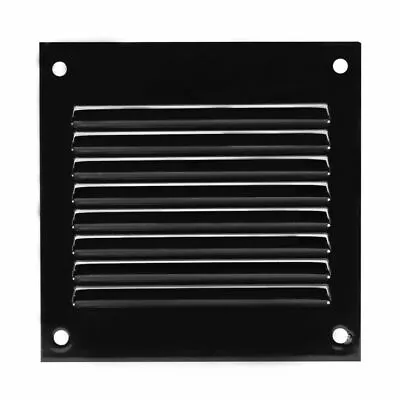 Metal Air Vent Grille 100mm X 100mm With Fly Screen Flat Louvre Duct Cover • £5.69