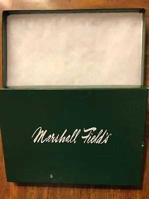 Marshall Field's Green Gift Box 7.25  X 5.25  X 1  Vintage 80's • $7.50