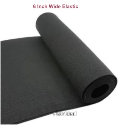 Black High Quality Woven Elastic 6 Inch 150mm Wide Available In Diff Lengths • £4.99