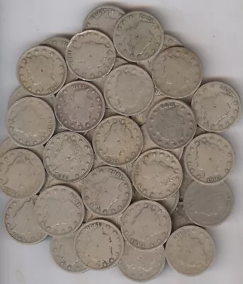 Lot Of 50 - Liberty Head - V  Nickels + 1883 Thru 1912-D + No Reserve! • $0.01