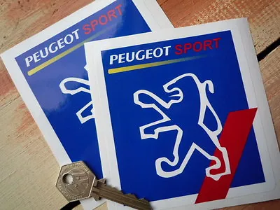 PEUGEOT SPORT White Lion GP F1 Racing Car Rally Car Stickers 4  Pair • £4.99
