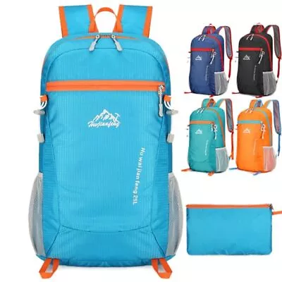 25L Lightweight Folding Waterproof Sports Backpack Camping Climbing Travel Bag • £9.38