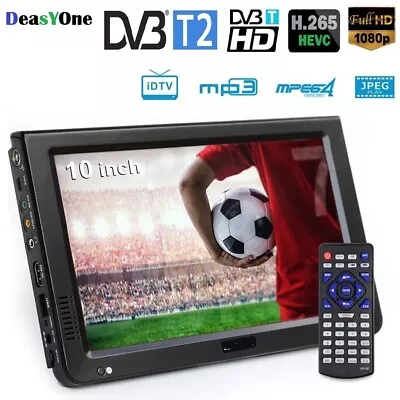 10inch HD Portable TV DVB-T2 ATSC ISDB-T Digital Analog Mini Rechargeable Car TV • $169