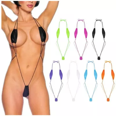 Sexy Women's Micro Bikini Swimwear Sling Shot Thongs Bathing Suit Nightwear  • $6.77