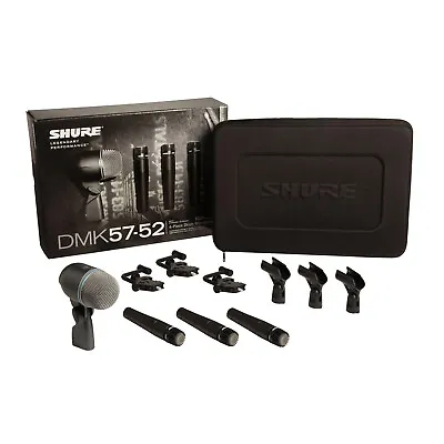 $439 • Buy Shure DMK57-52 Drum Microphone Kit - 3 SM57s, 1 BETA 52A, 3 A56D Mounts