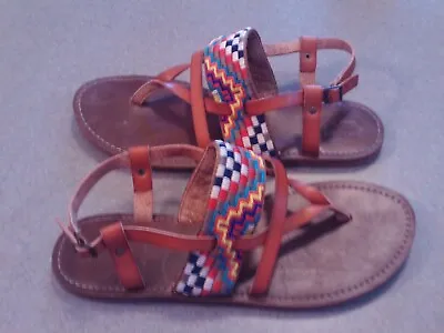 Mossimo Supply Co Flip Flops Thongs Slingback Sandals Multi-Color Size 10 • $10.95