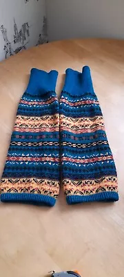 Vintage Nordic Fair Isle Pattern Wool Blend Arm/Leg Warmers. • $15.97