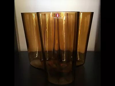 Vintage Copper Colored Littala Savoy Signed And Dated(1995) Alvar Aalto Vase • $450