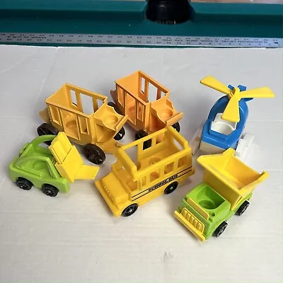 Your Choice Of Vintage Fisher Price Little People Vehicles School Bus Western • $9.99