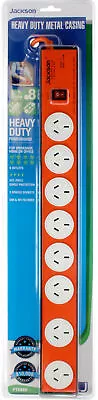 8 Way Outlet Power Board With Heavy Duty Metal Housing Surge Master Switch • $54.95