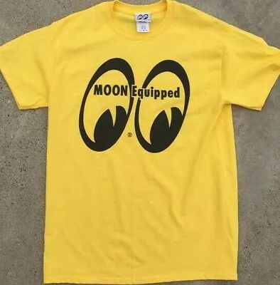 Mooneyes Classic Yellow (002) T-Shirt 100%Cotton Chev Ford Mopar Street Rod • $44.95