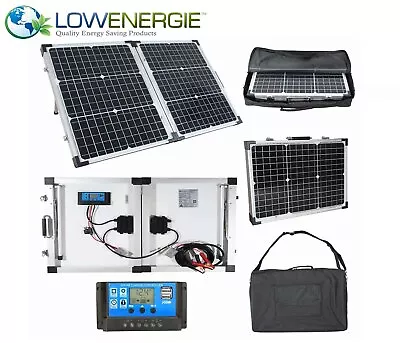 £91.99 • Buy 60W Portable Mono Folding Solar Panel Kit 12v Battery Charger Camping Caravans
