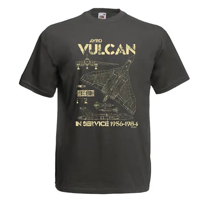 AVRO Vulcan RAF Strategic Bomber T-Shirt Plane Aircraft Blueprint • £14.99