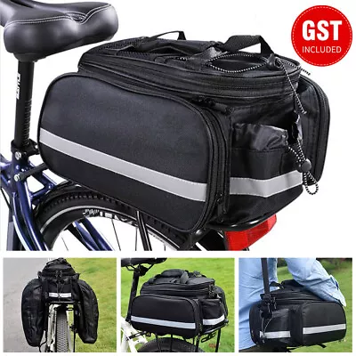 MTB Cycling Bicycle Bike Bag Rack Back Rear Seat Tail Carrier Trunk Pannier NEW • $23.69