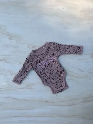 Country Road Leopard Print Baby Bodysuit Romper Size 000 Untracked Post Avail • $14