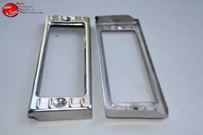 $56.29 • Buy 47-53 Chevy Pickup Truck Parking Light Lamp Lens Assembly Bezels Stainless New