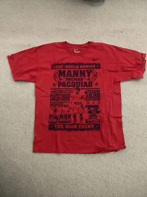 $100 • Buy Rare Vintage Official Nike Manny Pacquiao Mexecutioner Boxing Shirt Sz L