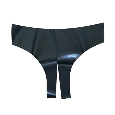 Latex Rubber T Shorts Thong Panties Briefs Slit Cutout Black Or Pink Rose • £12.99