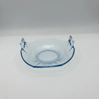 Fostoria Fairfax Blue Glass Dish With Handles Vintage  • $16