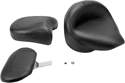 $895.50 • Buy Mustang 2Piece Wide Tour Seat W/Driver Backrest Yamaha V-Star 1100 Custom 99-11
