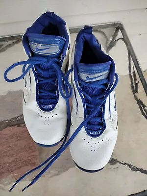 Nike Air Basketball 02/05/04 Sz 9 Men's White Royal Flexi Plate  • $35