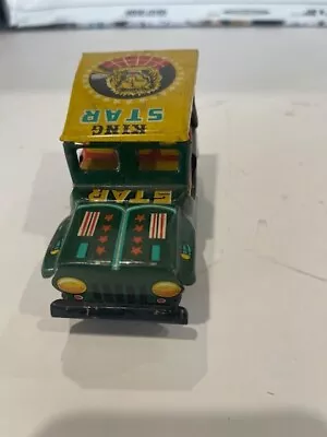 Vintage 1950's Colorful King Star Friction Nomura Japan Jeep • $39.95