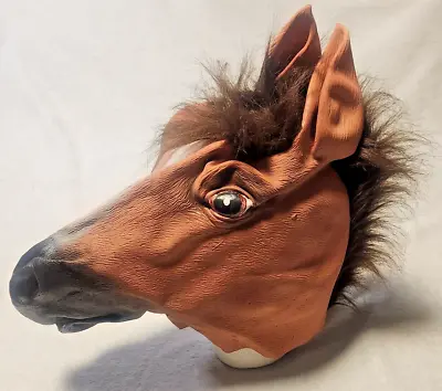 Stallion Horse Colt Bronco Mule Jack Ass Full Head Latex Costume Mask • $25