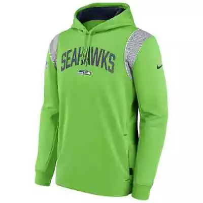 £38.67 • Buy Men's Seattle Seahawks Nike NFL Sideline Thermaflex Pullover Fleece Hoodie Green
