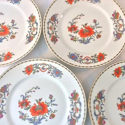 Ceralene Raynaud Limoges Vieux Chine Set 4 Dinner Plate 1 Set Avail 10.75 Blu Or • $299.99