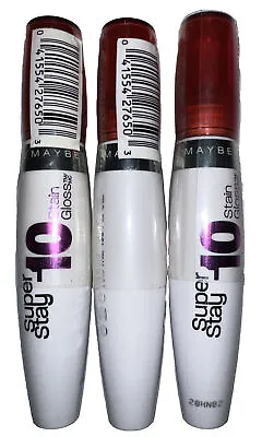Pack OF 3 - Maybelline New York Superstay 10 Hour Stain Gloss #150 Cool Coral • $19.99