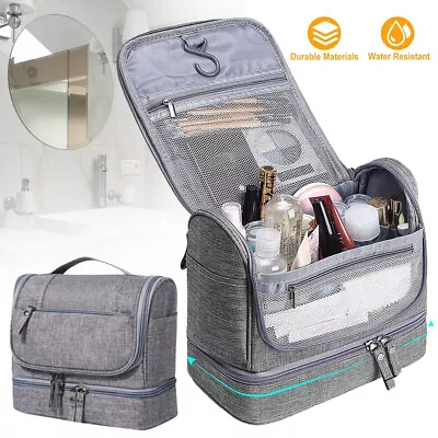 Men Women Waterproof Travel Toiletry Bag Bathroom Shower Bags With Hanging Hook • $22.89