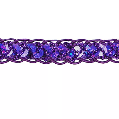 Hologram Purple Braided Cord Sequin Trim Sewing Crafts E4570 • $1.25